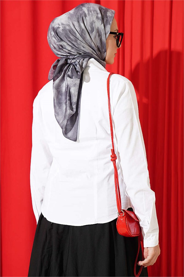 White Shirt with Detailed Cuffs