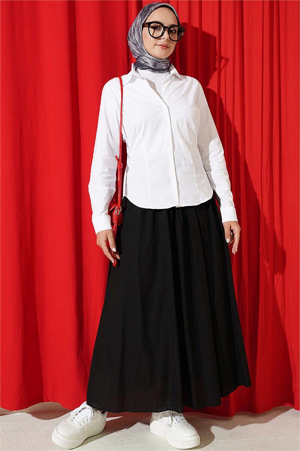 White Shirt with Detailed Cuffs