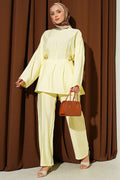 Pens Detailed Buckle 2 Piece Set with Side Belt, Yellow