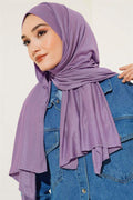 Combed Cotton Shawl Lilac - 39