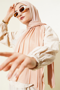 Combed Cotton Shawl Peach