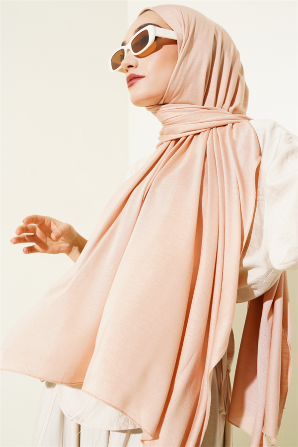 Combed Cotton Shawl Peach