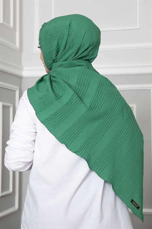 Pleated Shawl Almond Green