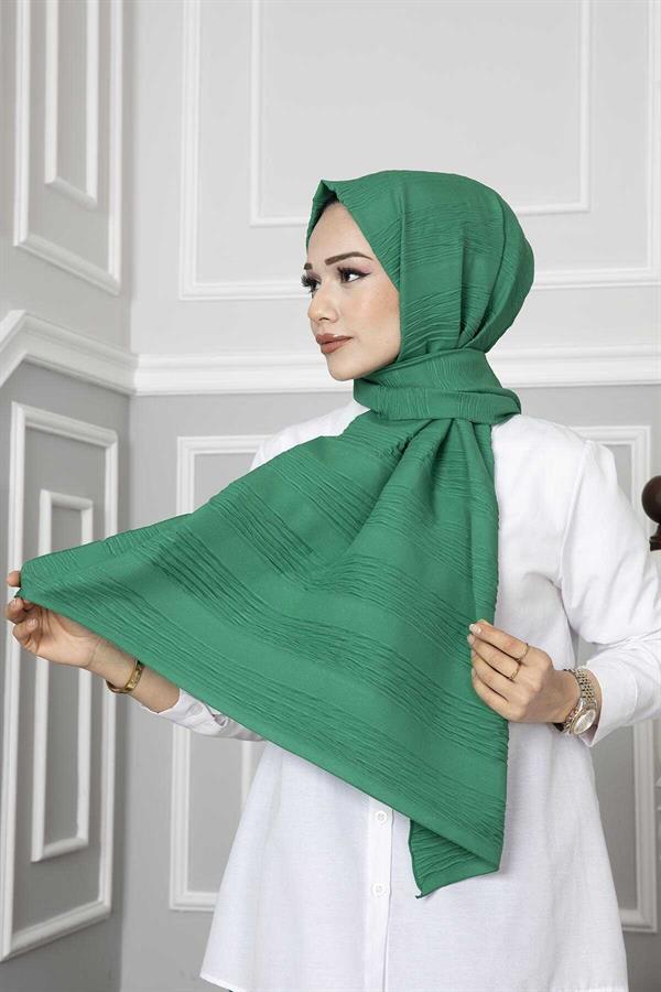 Pleated Shawl Almond Green