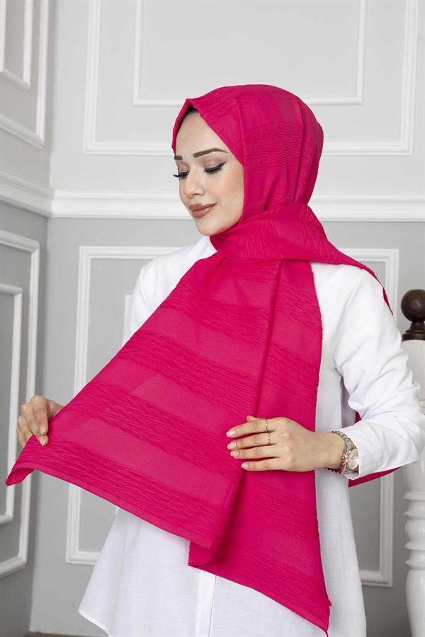Pleated Shawl Fuchsia