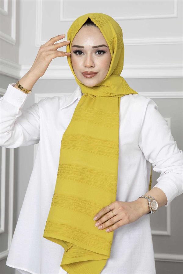 Pleated Shawl Mustard
