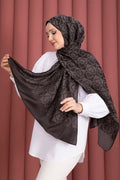 Premium Pattern Jacquard Shawl Series Dark Brown