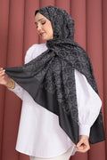 Premium Pattern Jacquard Shawl Series Anthracite