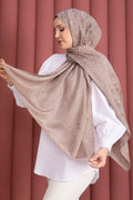 Premium Pattern Jacquard Shawl Series Beige