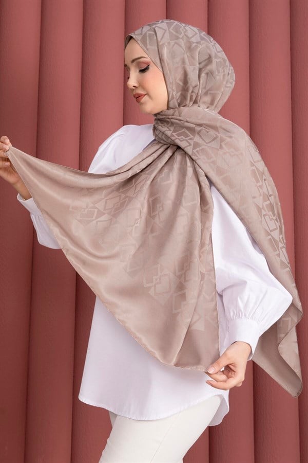 Premium Pattern Jacquard Shawl Series Beige
