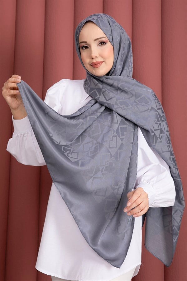 Premium Pattern Jacquard Shawl Series Grey