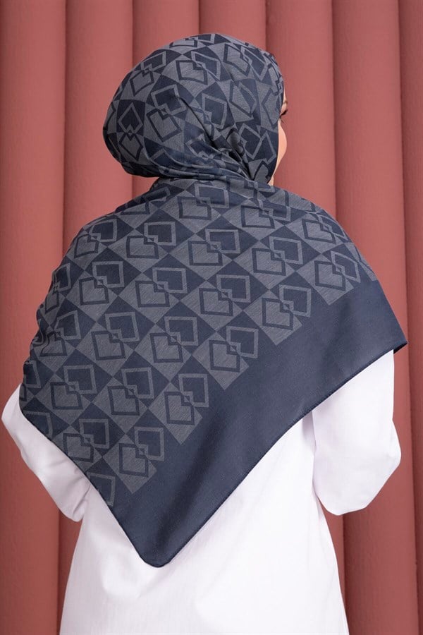 Premium Pattern Jacquard Shawl Series Indigo