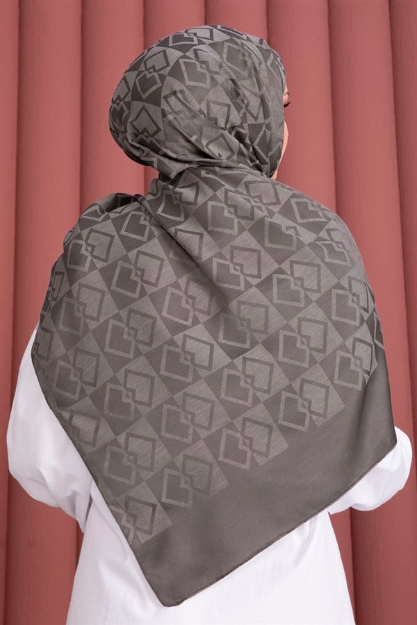 Premium Pattern Jacquard Shawl Series Dark Grey