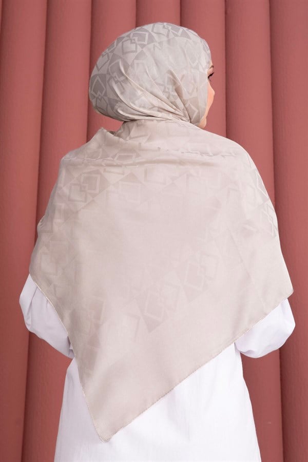 Premium Pattern Jacquard Shawl Series Cream