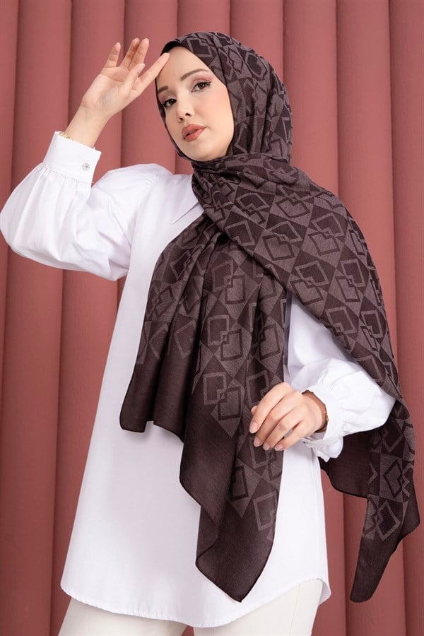 Premium Pattern Jacquard Shawl Series, Plum