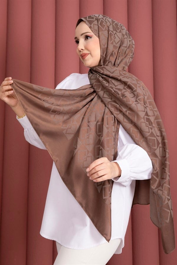 Premium Pattern Jacquard Shawl Series Tan