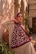 Polka Dot Pattern Scarf Series Burgundy