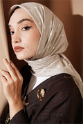 Polka Dot Bamboo Kash Scarf Beige