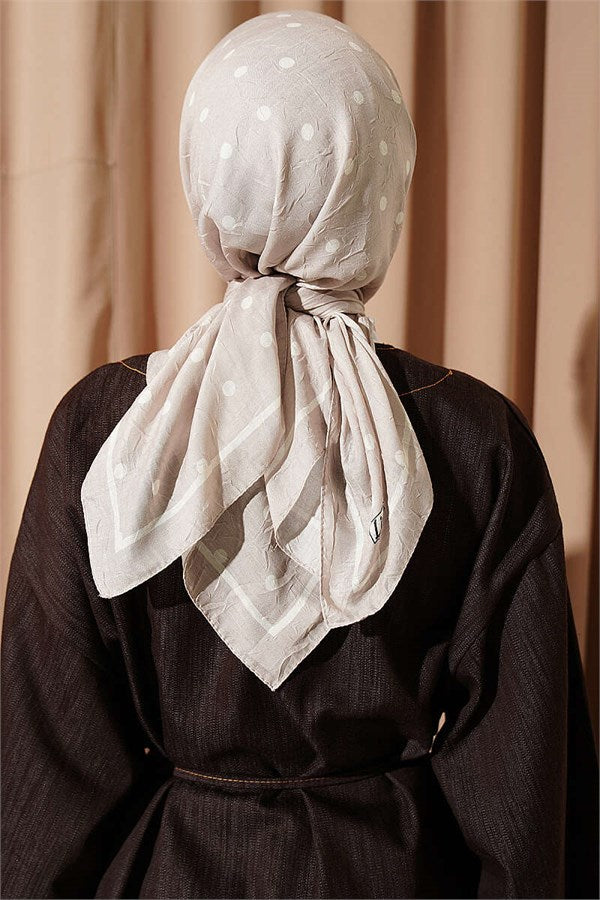 Polka Dot Bamboo Kash Scarf Beige