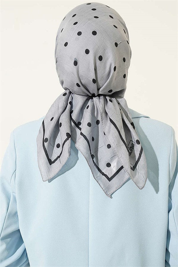 Polka Dot Bamboo Kash Scarf Grey