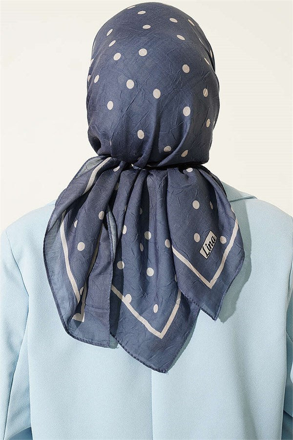 Polka Dot Bamboo Kash Scarf Indigo
