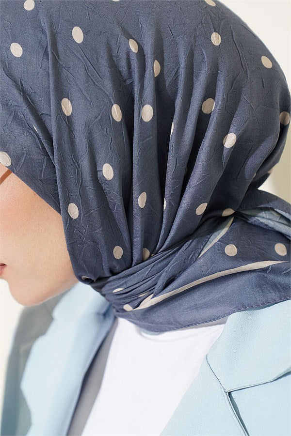 Polka Dot Bamboo Kash Scarf Indigo