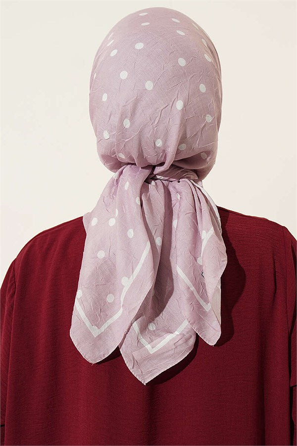 Polka Dot Bamboo Knit Scarf Powder Pink
