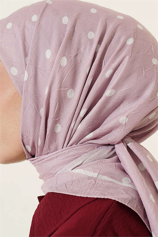 Polka Dot Bamboo Knit Scarf Powder Pink
