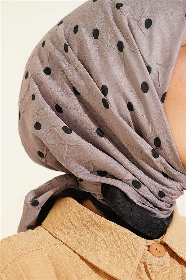 Polka Dot Bamboo Kash Scarf Black Mink