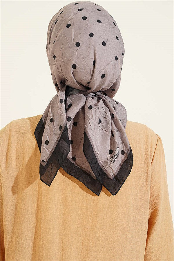 Polka Dot Bamboo Kash Scarf Black Mink