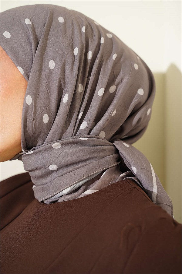 Polka Dot Bamboo Kash Scarf Mink