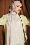 Polka Dot Bamboo Krasnoye Shawl Beige