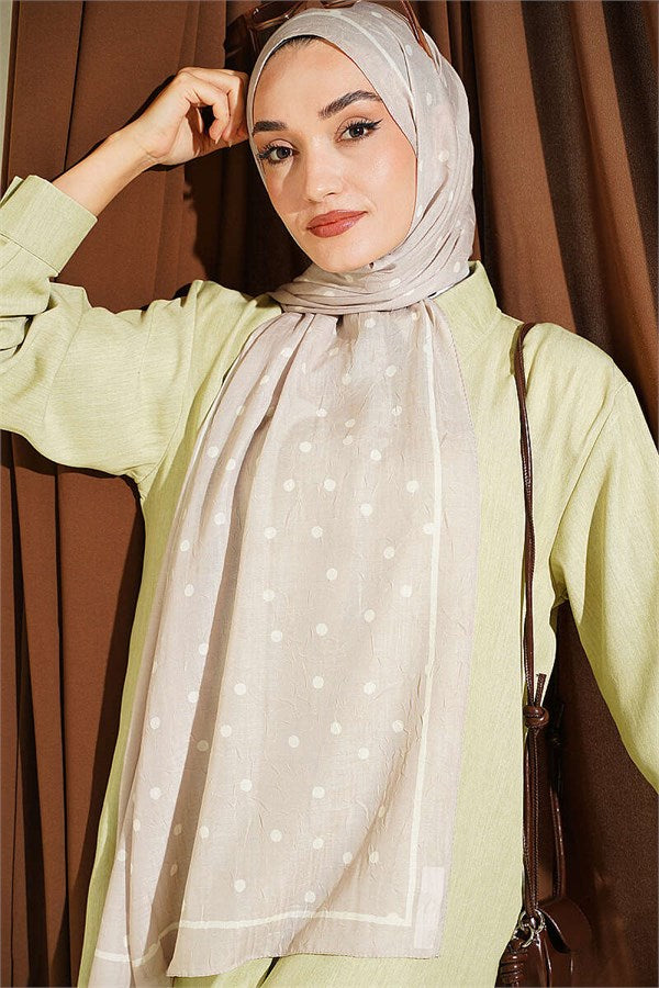 Polka Dot Bamboo Krasnoye Shawl Beige
