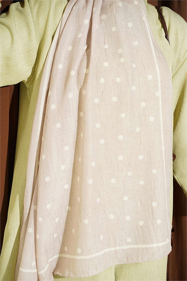 Polka Dot Bamboo Krasnoye Shawl Beige