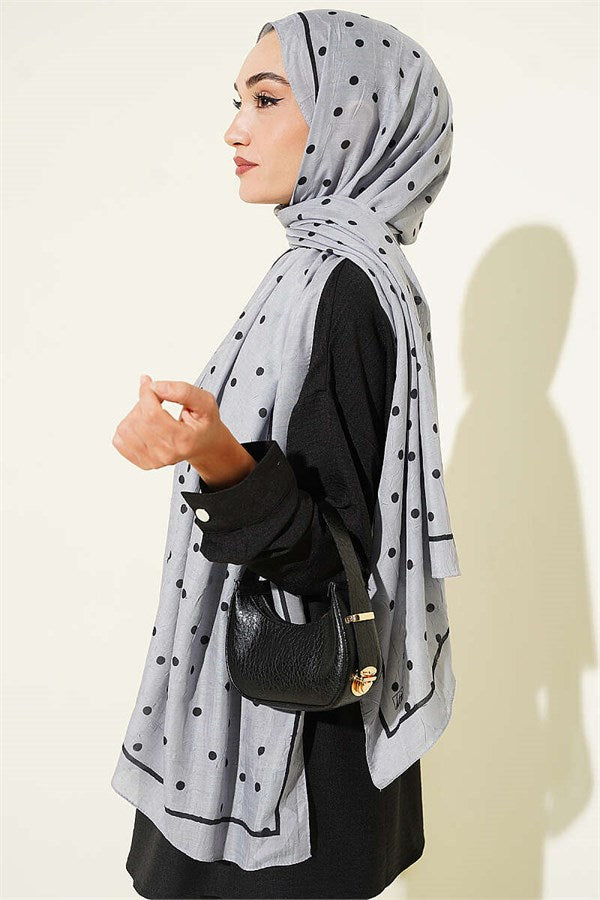 Polka Dot Bamboo Krasnoye Shawl Grey