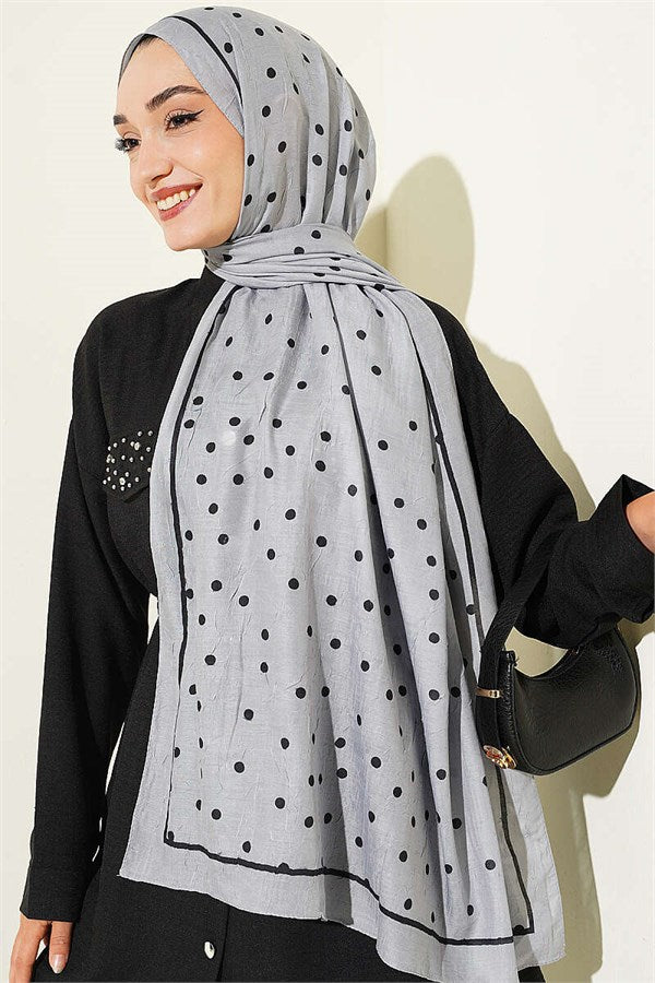 Polka Dot Bamboo Krasnoye Shawl Grey