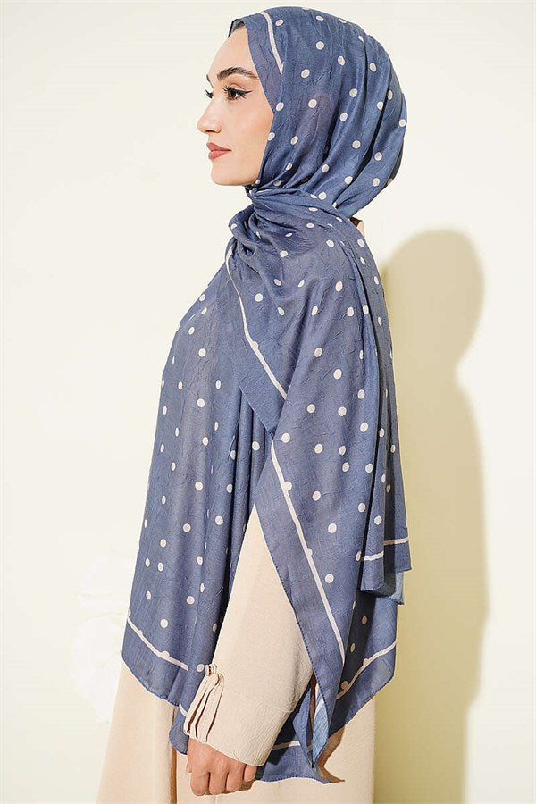 Polka Dot Bamboo Krasnoye Shawl Indigo