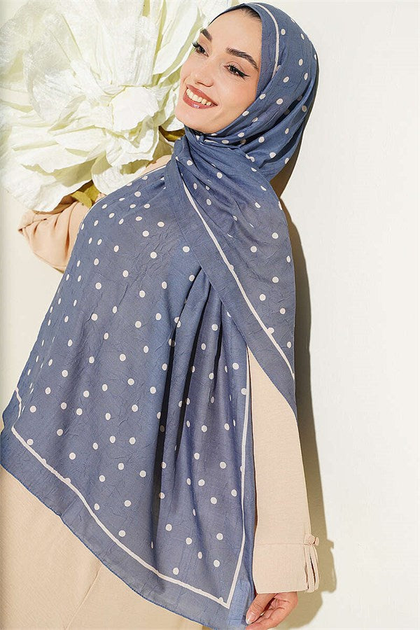 Polka Dot Bamboo Krasnoye Shawl Indigo