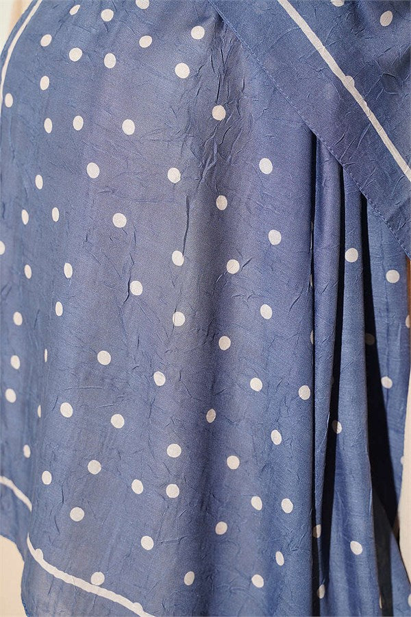 Polka Dot Bamboo Krasnoye Shawl Indigo