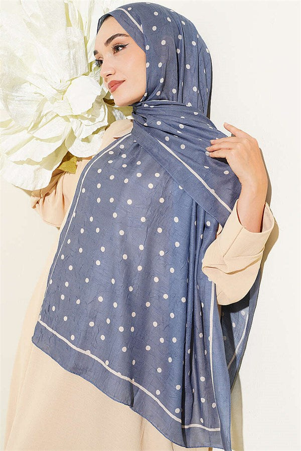 Polka Dot Bamboo Krasnoye Shawl Indigo