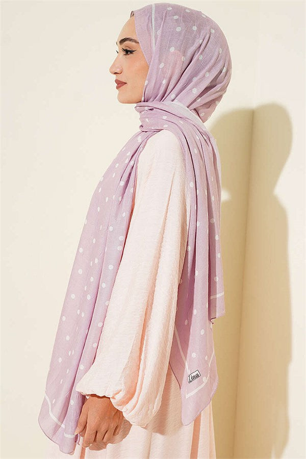 Polka Dot Bamboo Crayon Shawl Powder Pink