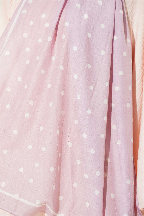 Polka Dot Bamboo Crayon Shawl Powder Pink