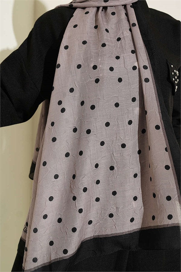 Polka Dot Bamboo Krasnoye Shawl Black Mink
