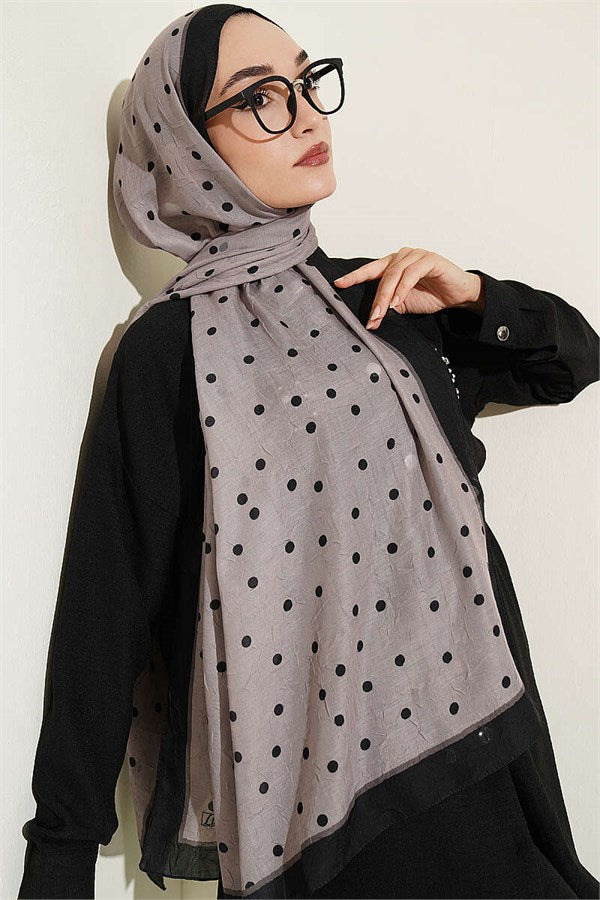 Polka Dot Bamboo Krasnoye Shawl Black Mink