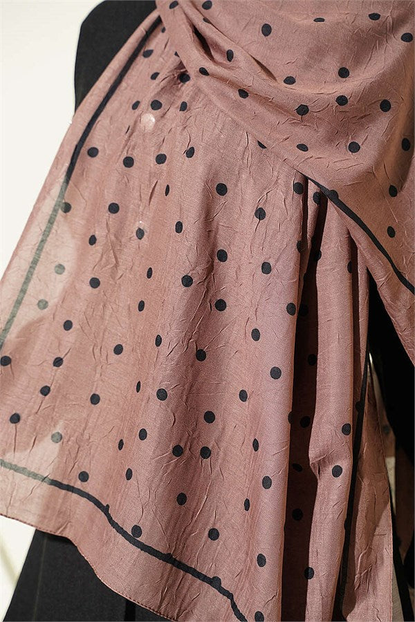 Polka Dot Bamboo Crush Shawl in Milk Coffee