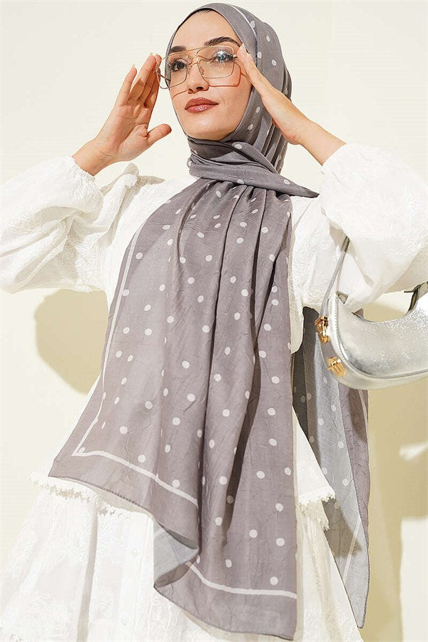 Polka Dot Bamboo Krasnoye Shawl Mink