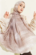 Polka Dot Gradient Scarf Light Mink