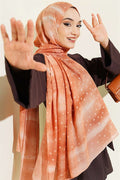 Polka Dot Gradient Scarf Camel
