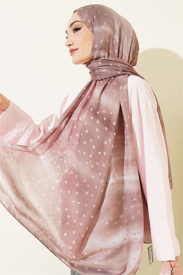 Polka Dot Gradient Shawl Latte
