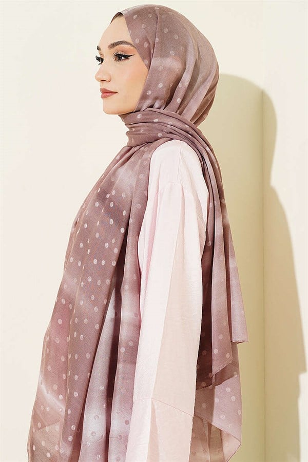 Polka Dot Gradient Shawl Latte